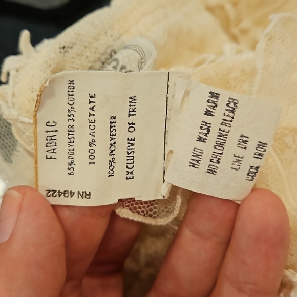 💕GUNNE SAX by JESSICA MCCLINTOCK💕 Vintage Formal Lace Trim Dress ~ Off White 5 - Picture 10 of 10